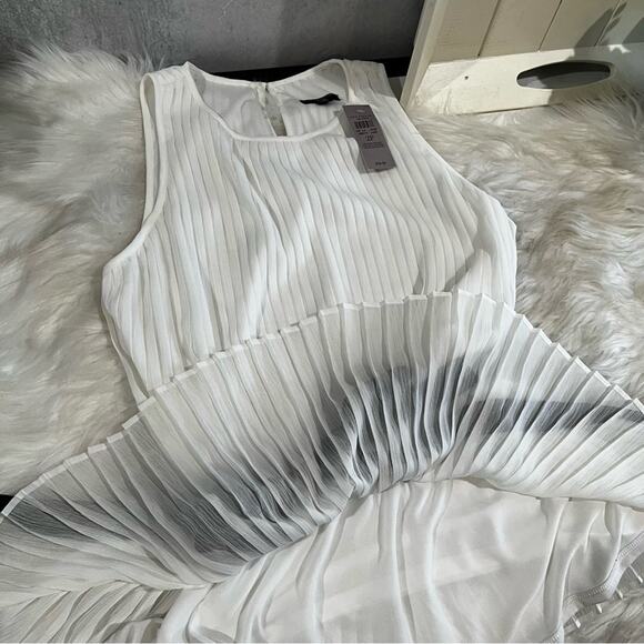 NEW Ann Taylor Belted Longline Sleeveless Pleated Peplum Layering Blouse 2P NWT - Picture 13 of 16